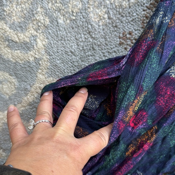 Vintage Rafael Cap Sleeve Jumpsuit Floral Large - Picture 7 of 7